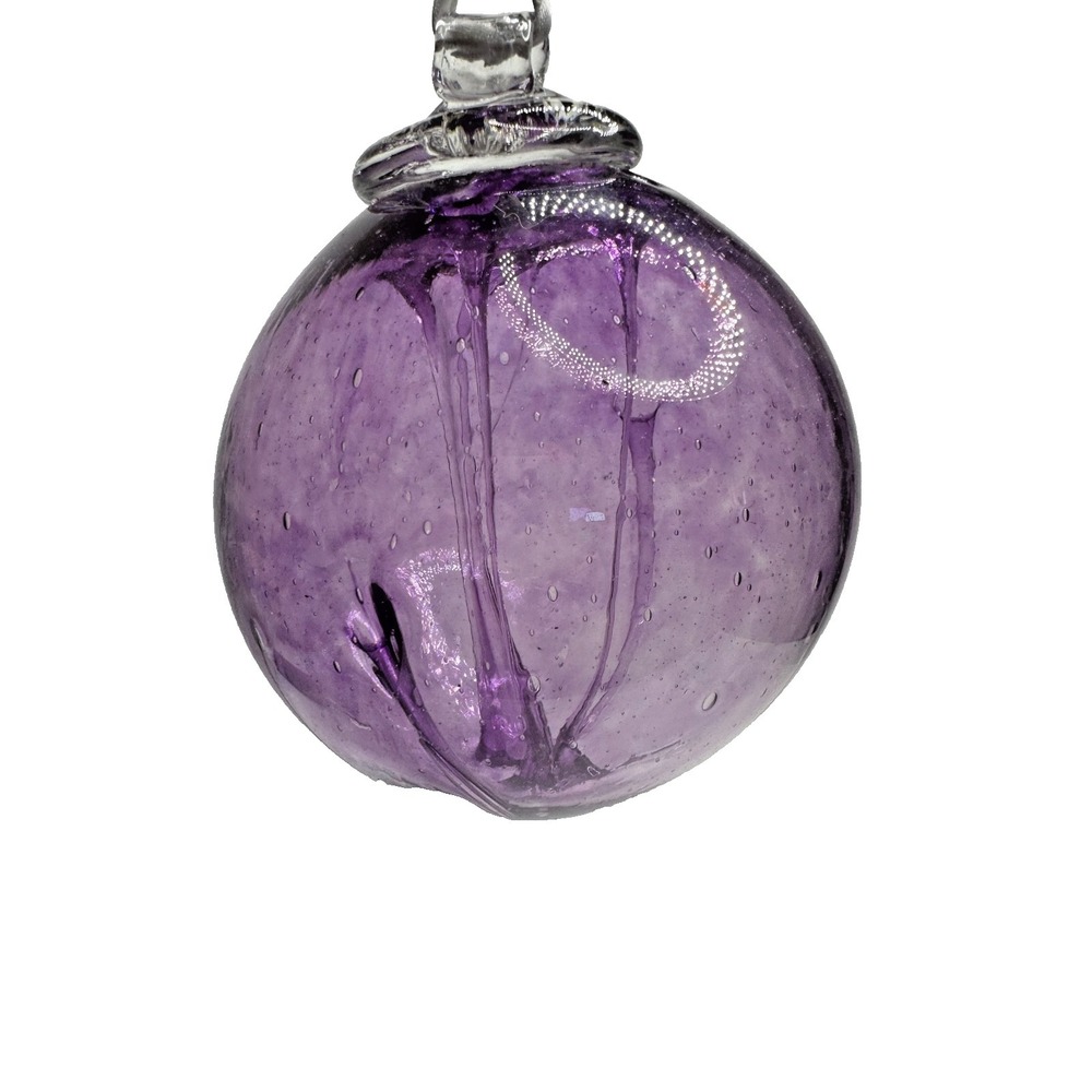 Kitras Art Glass Ball Globe Sphere Old English Witch Ball Large 5 in Hanging - Picture 3 of 6